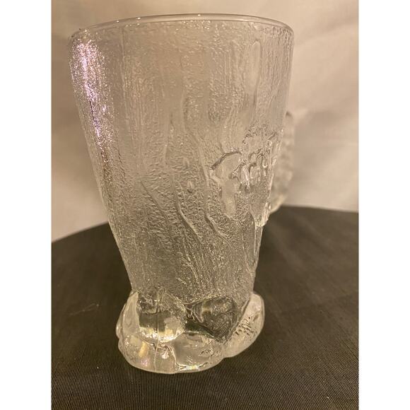 Set of 2 clear glass Flintstones "Roc McDonald" Mugs 1993 McD,Inc. 2 designs EUC - Picture 13 of 16